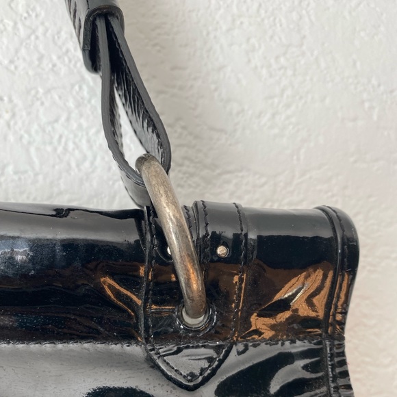 Vintage Dries Van Note black shiny patent leather Y2K 90s handbag - Picture 4 of 11